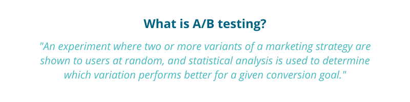A/B TESTING DEFINITION